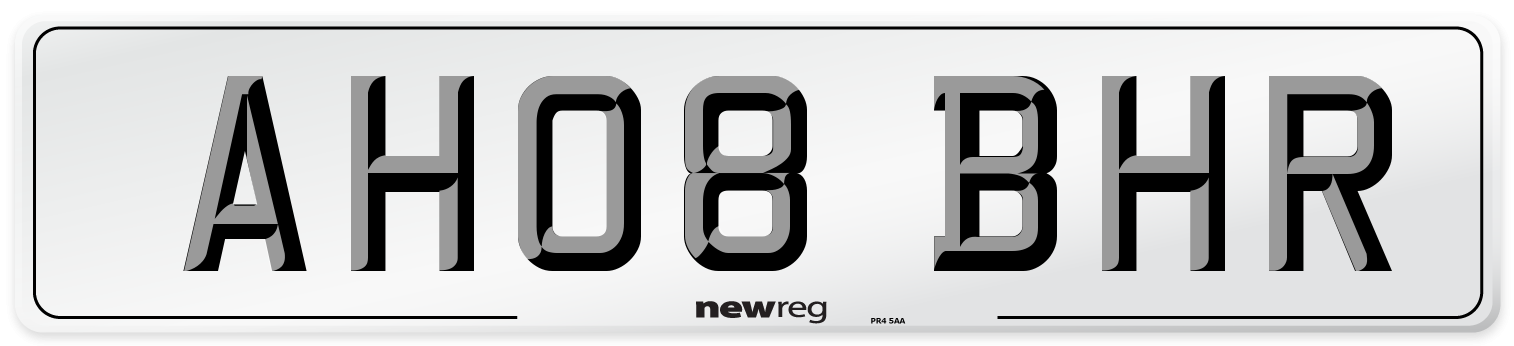 AH08 BHR Number Plate from New Reg